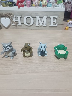 Kinder Natoons animal figures set of 4 used with velvety texture