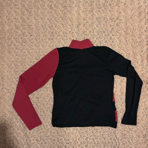 Vintage two-tone blouse like new, size M-L, black and pink