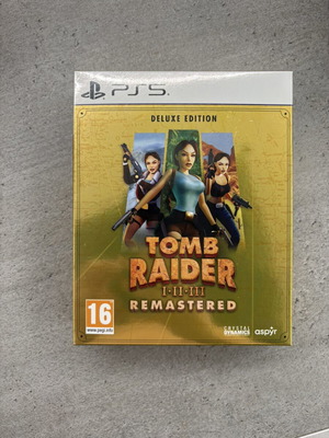 Tomb Raider I, II, III Remastered Deluxe Edition PS5 нова, запечатана