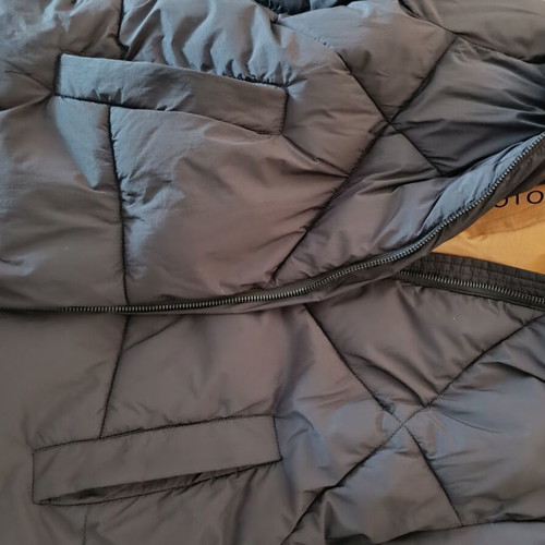Funky Buddha Puffer jacket like new, women's small, black with gold interior