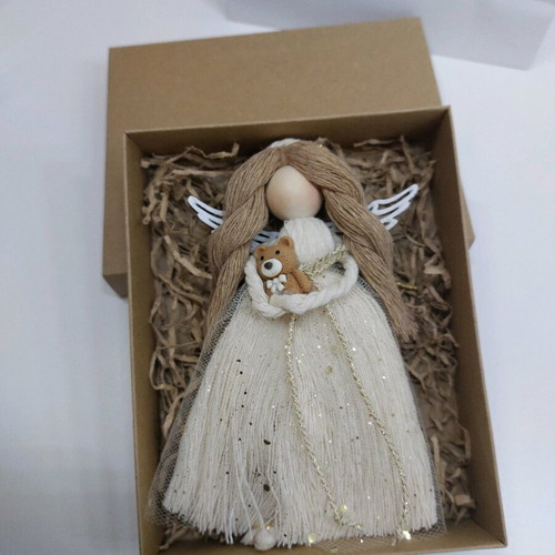 Handmade macrame angel new
