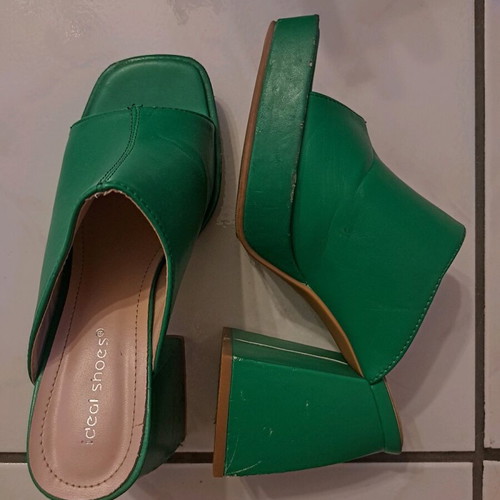 Mules green used, size 36
