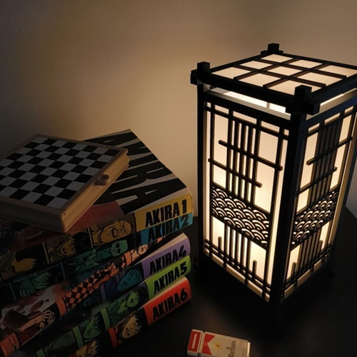 Kumiko Japanese table lamp
