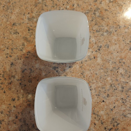 Disaronno Velvet set of 2 collectible glasses, white glass, limited edition