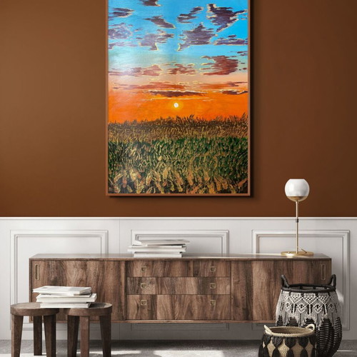 Golden Horizon Original Acrylic Painting 150x100 cm New