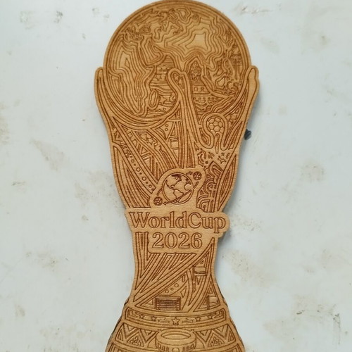 Wooden World Cup decorative trophy custom made