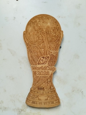 Wooden World Cup decorative trophy custom made