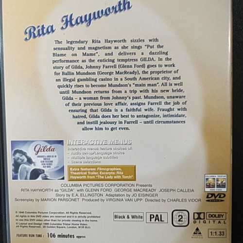 Gilda DVD new with subtitles