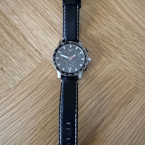 Tissot Supersport Chrono Quartz watch like new, black, men's