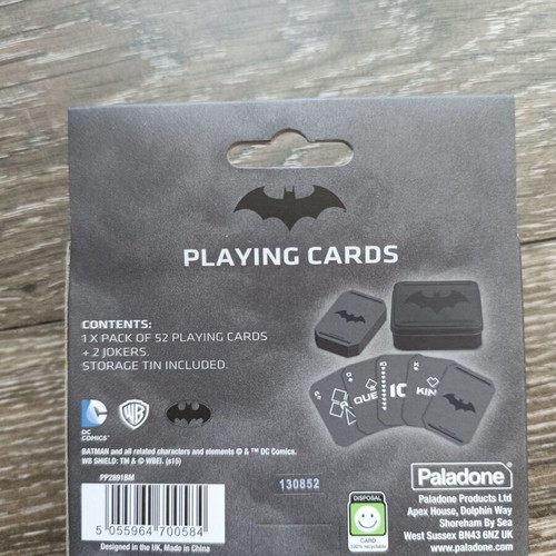Batman Black Edition Official Playing Cards with metal case new
