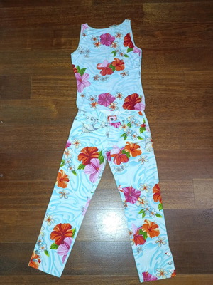 Blumarine Koi Fish set like new, blue, pants XS, blouse S