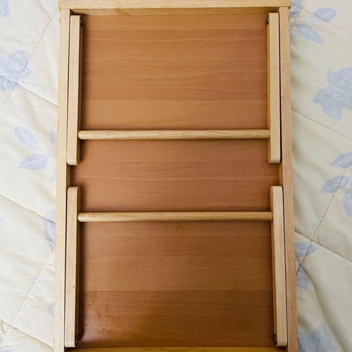 Wooden bed tray with folding legs like new