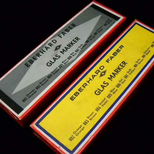 Vintage Eberhard Faber Glass Marker 889 pencils new, 2 boxes, 24 pieces