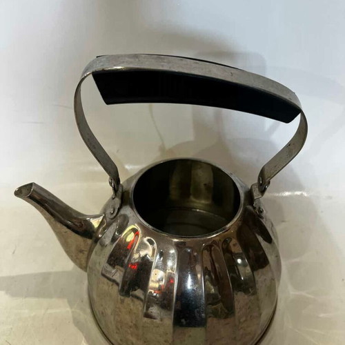 Vintage Soviet teapot made of nickel-plated bronze 1960-1970, used, missing lid