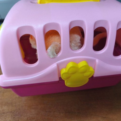 Fur Real Walkalots Peach Kitty Cat used with carrier