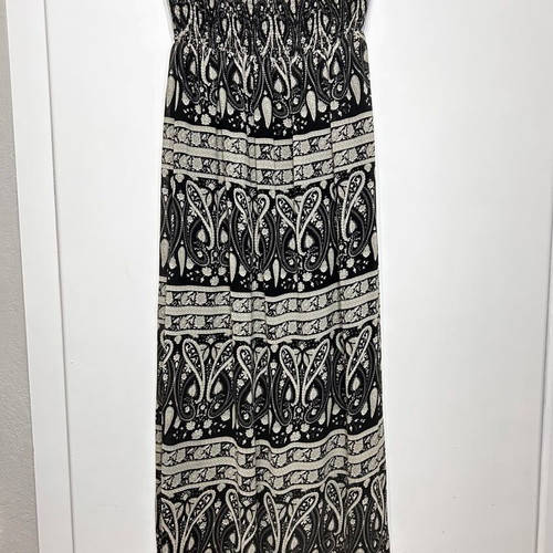 Maxi strapless dress black-beige like new