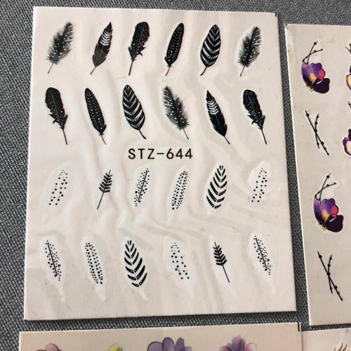 Water Nail Stickers Set of 4 New Full Nail