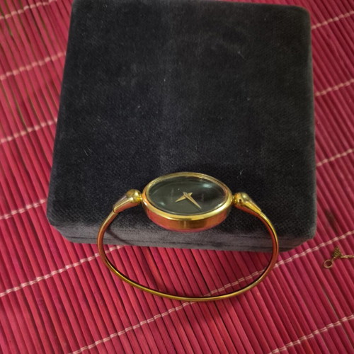 Michel Herbelin vintage gold-plated bangle watch