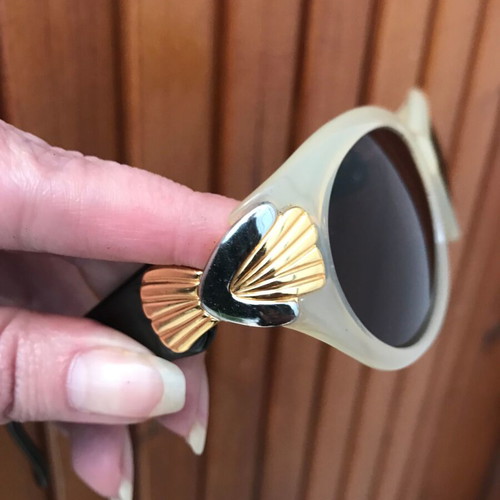 Bolero sunglasses mint Milky and Black new with silver and gold details