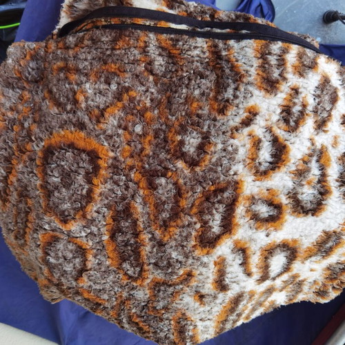 Furry tiger and jaguar bed covers and pillowcases set used