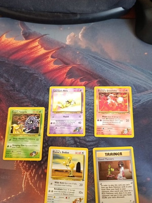 Pokemon Gym Leaders lot of 5 cards used, good condition