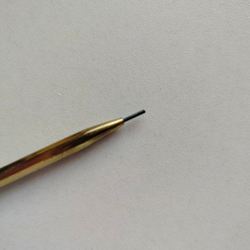 Vintage metal pocket notebook with built-in pencil and papers, Japan No14917 used