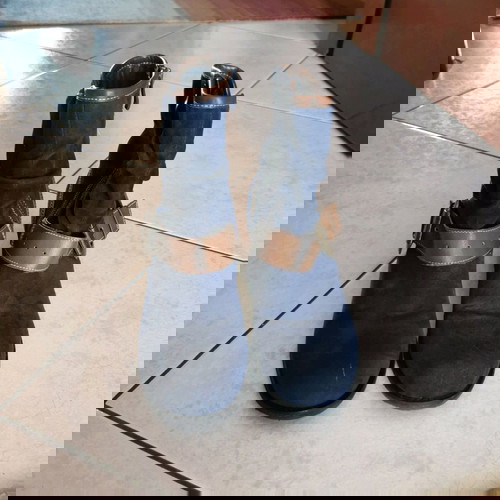 μπλε χαμηλά μποτάκια