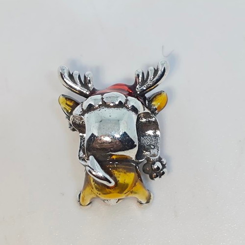 Christmas Charm Reindeer with Green Heart like new