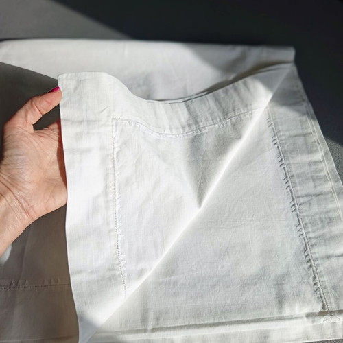 Tablecloth handmade classic white cotton 200x175 cm like new