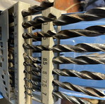 Set of black drill bits used