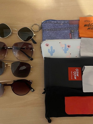 Sunglasses like new, black and brown