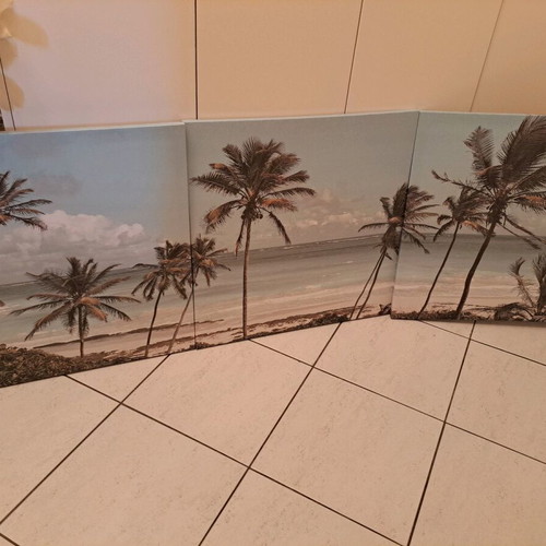 Triptych painting frame new 56×56cm each piece