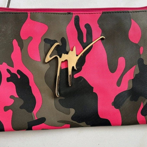 Giuseppe Zanotti wrist bag used, black and pink