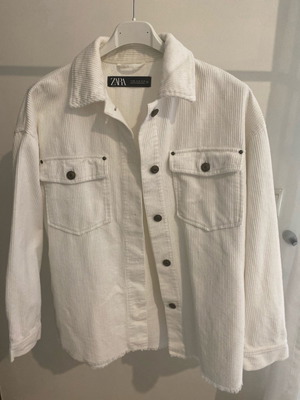 Jacket Zara μεταχειρισμένο, άσπρο, φαρδιά γραμμή, μέγεθος XS