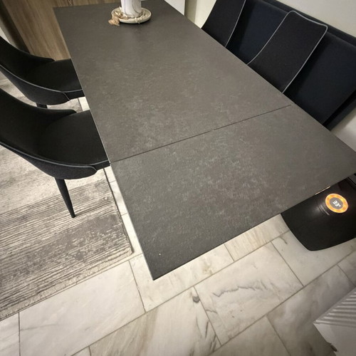 Dining table made of granite and glass new