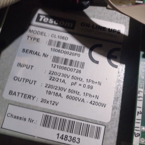 UPS Tescom CL106D used without batteries