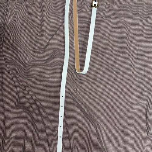 Women's belt new, white adjustable with gold