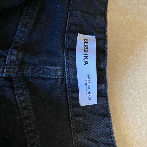 Bershka men's black faded jeans like new, size EUR 36