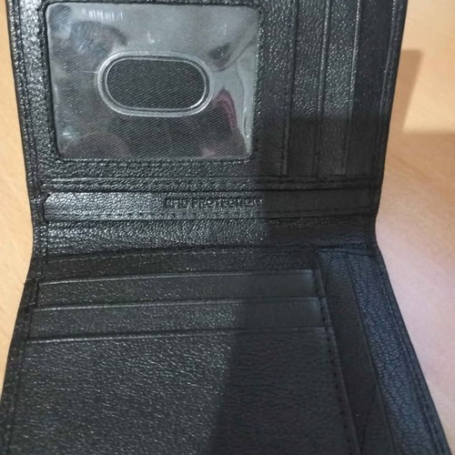 Winston men's wallet new, black with 9 compartments