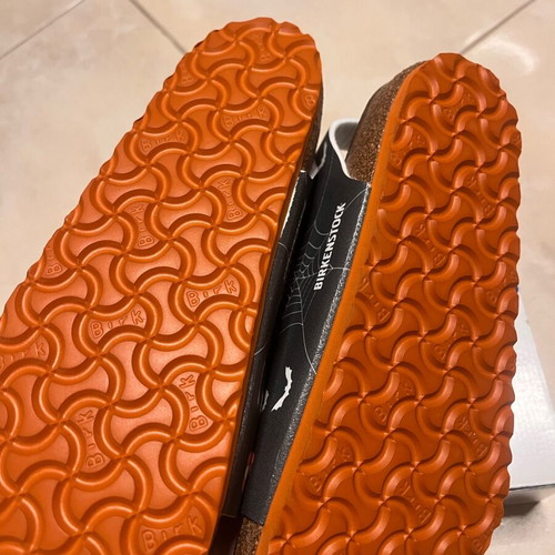 Birkenstock limited edition sandals size 38 black and orange new