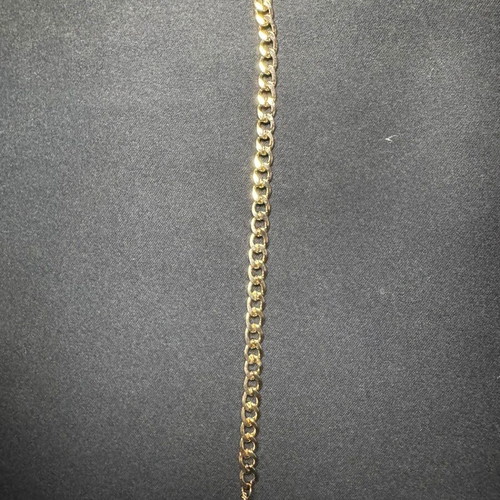 Gold-Tone Cuban Link Chain Bracelet New