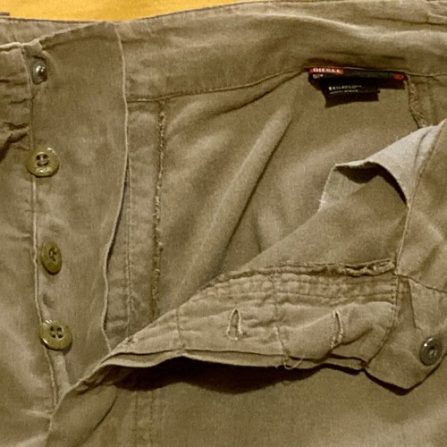 Diesel set with white T-shirt and brown bermuda shorts used, size M