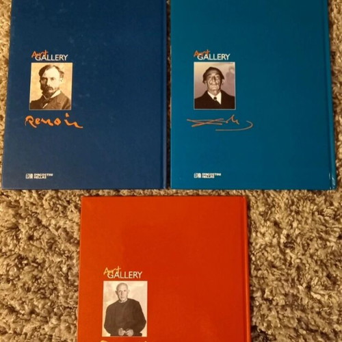 Art Gallery books new, set of 3 with Picasso, Renoir, Dalí