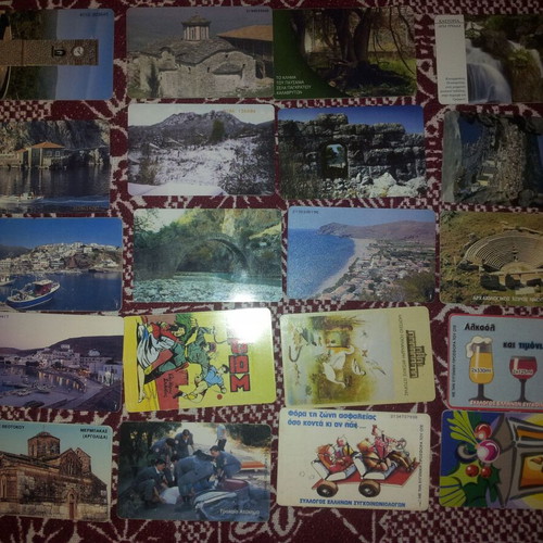 Phone cards used, pack of 20 pieces