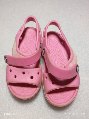 Πέδιλα Crocs Crocband παιδικά μεταχειρισμένα, ροζ, νούμερο 23-24