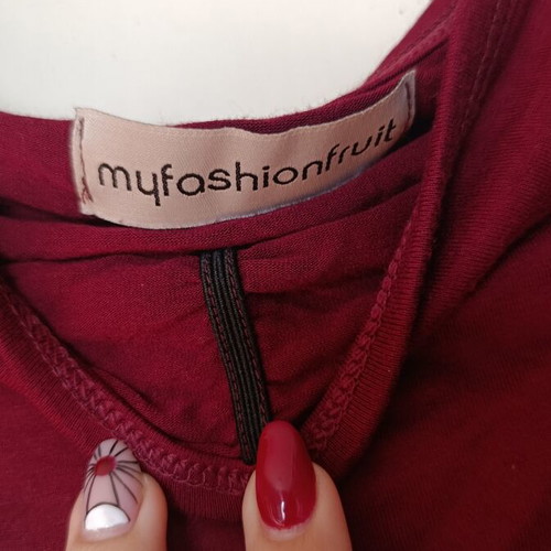 Women's bodysuit, burgundy, short sleeve