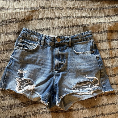 Zara women's denim shorts, blue