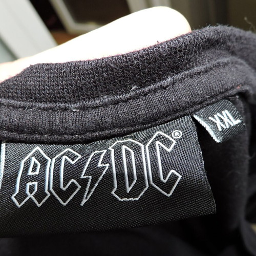 AC/DC Black Ice 2020 men's t-shirt like new, size XL/XXL, black