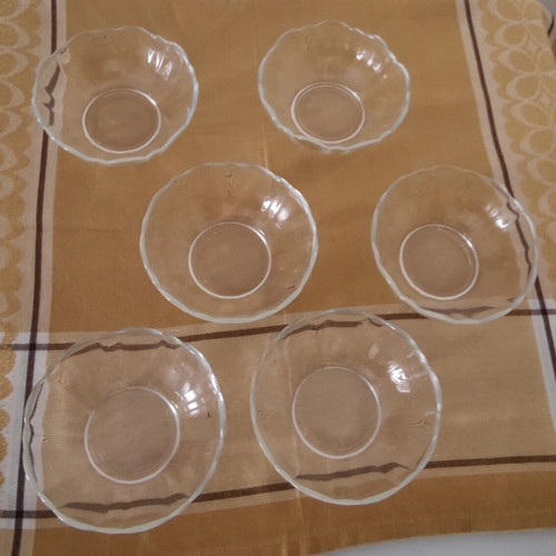 Arcoroc France Fleur vintage serving set 7 pieces used