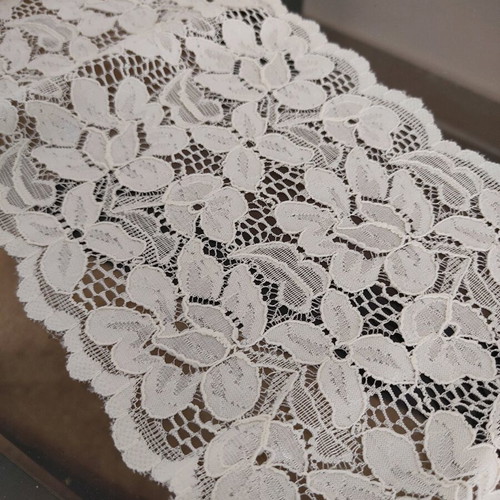 Lace strip like new, 14cm width, 5 meters, ivory color